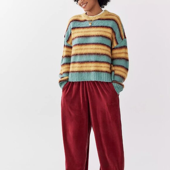Urbanoutfitters | BDG Stripe Brushed Knit Jumper | NWT | Yellow - Picture 1 of 10